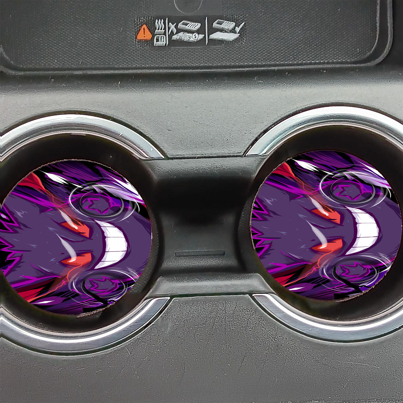 Gengar Pokemon Power Up Car Coasters