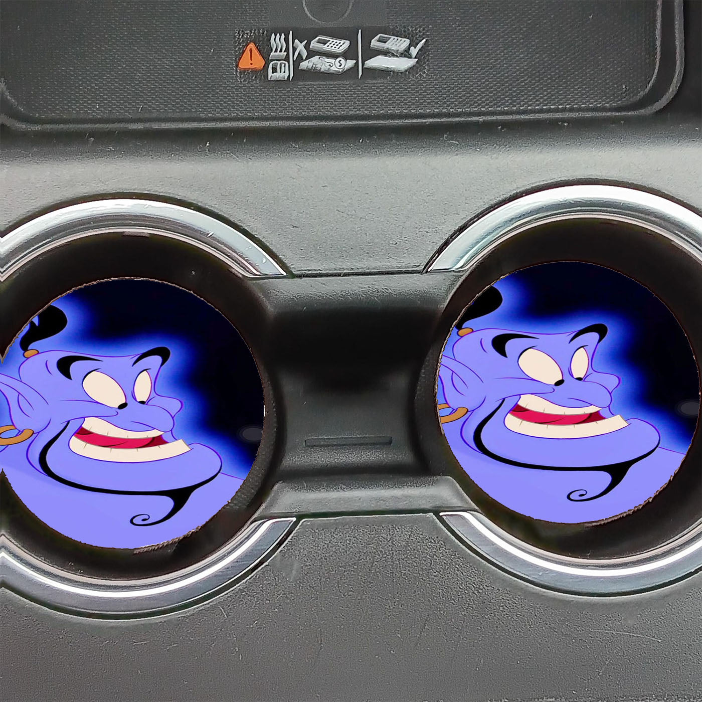 Genie Aladdin Wallpaper Car Coasters