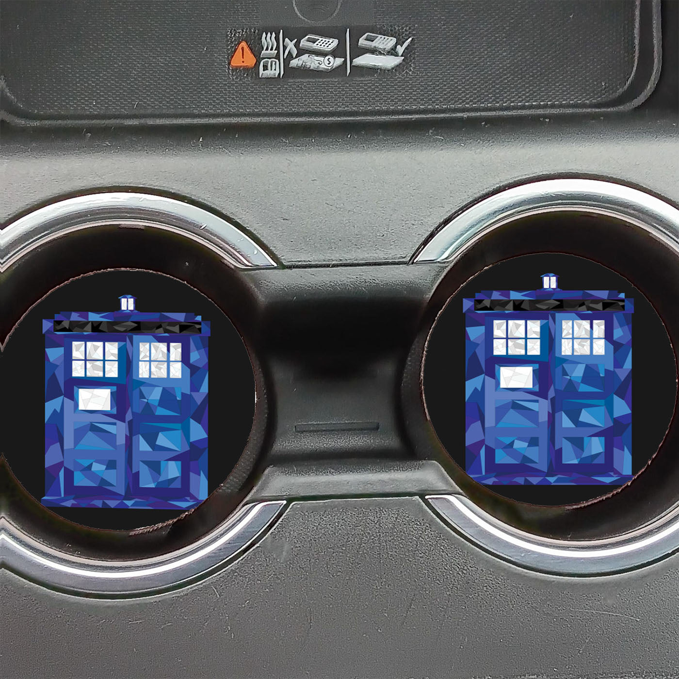 Geometric Tardis Car Coasters