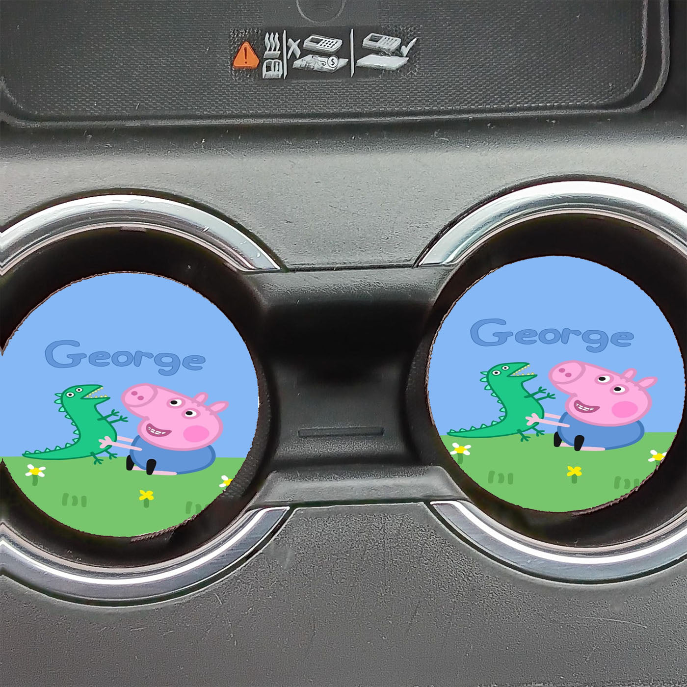 George Peppa Pig Cartoon Car Coasters