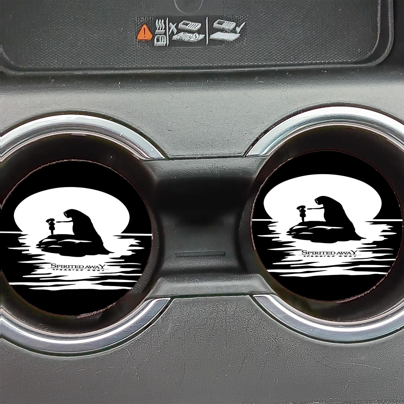 Ghibli Spirited Away Silhouette Car Coasters