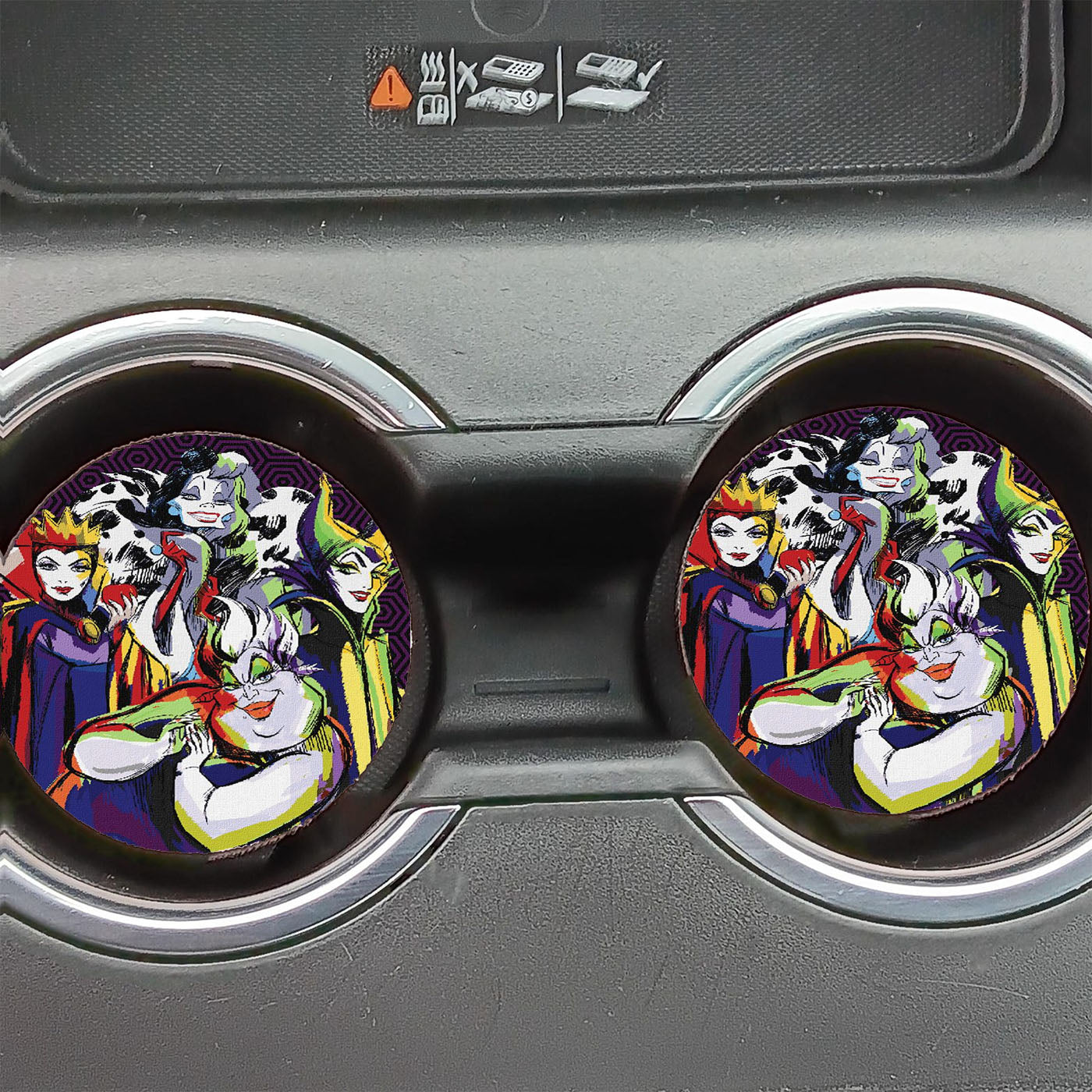 Girls Disney Villains Art Car Coasters