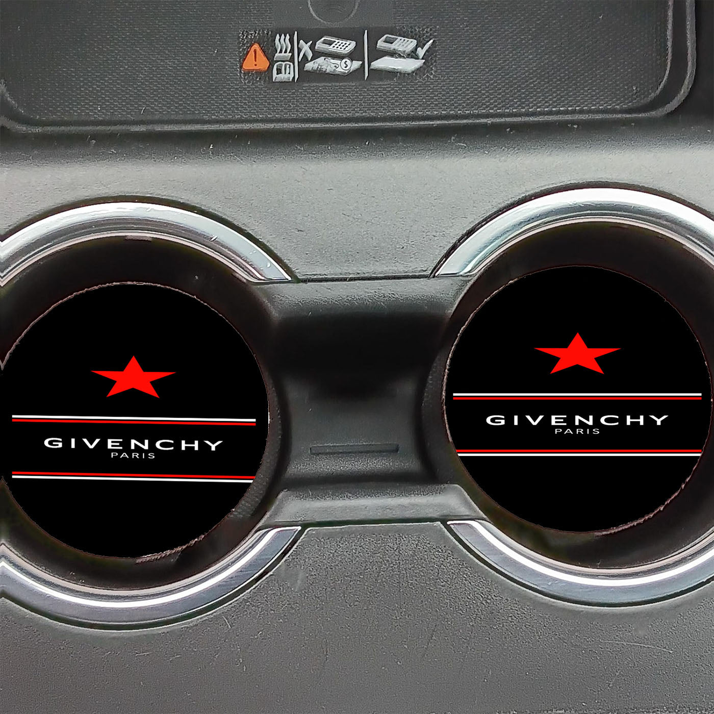Givenchy Paris Black Art  Car Coasters