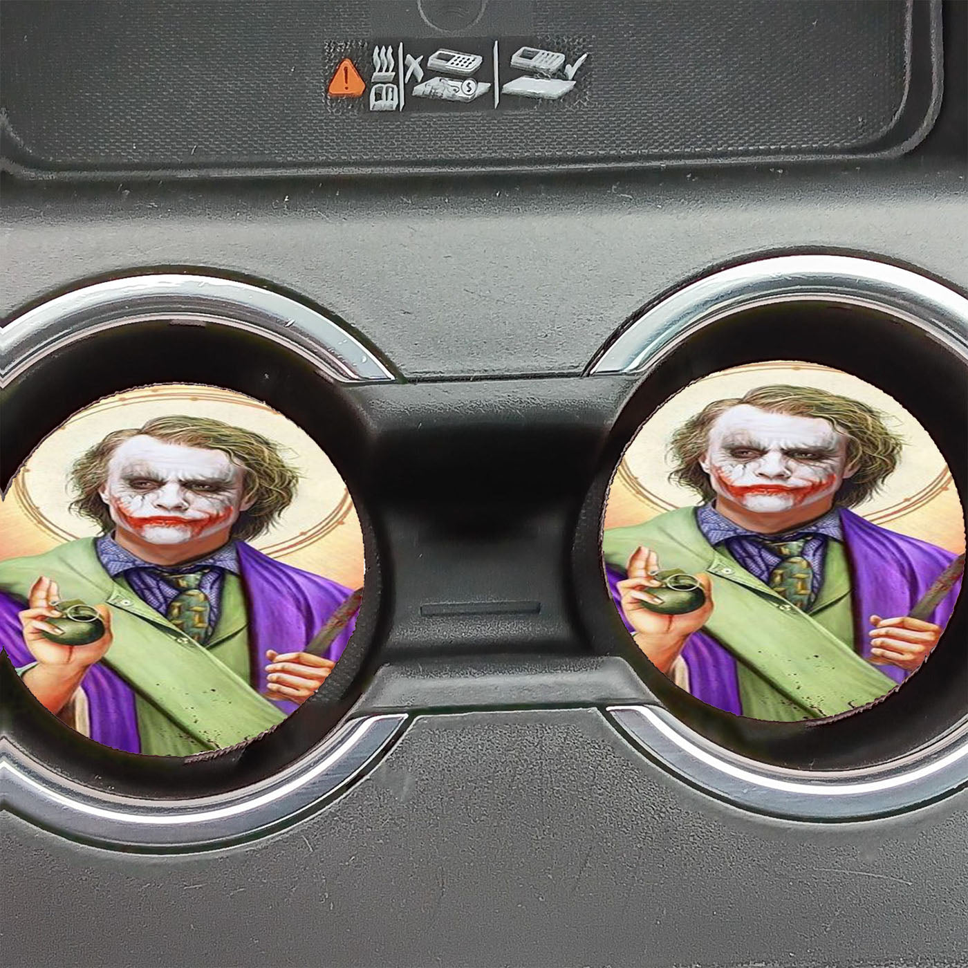 God Of Joker With Bomb Car Coasters