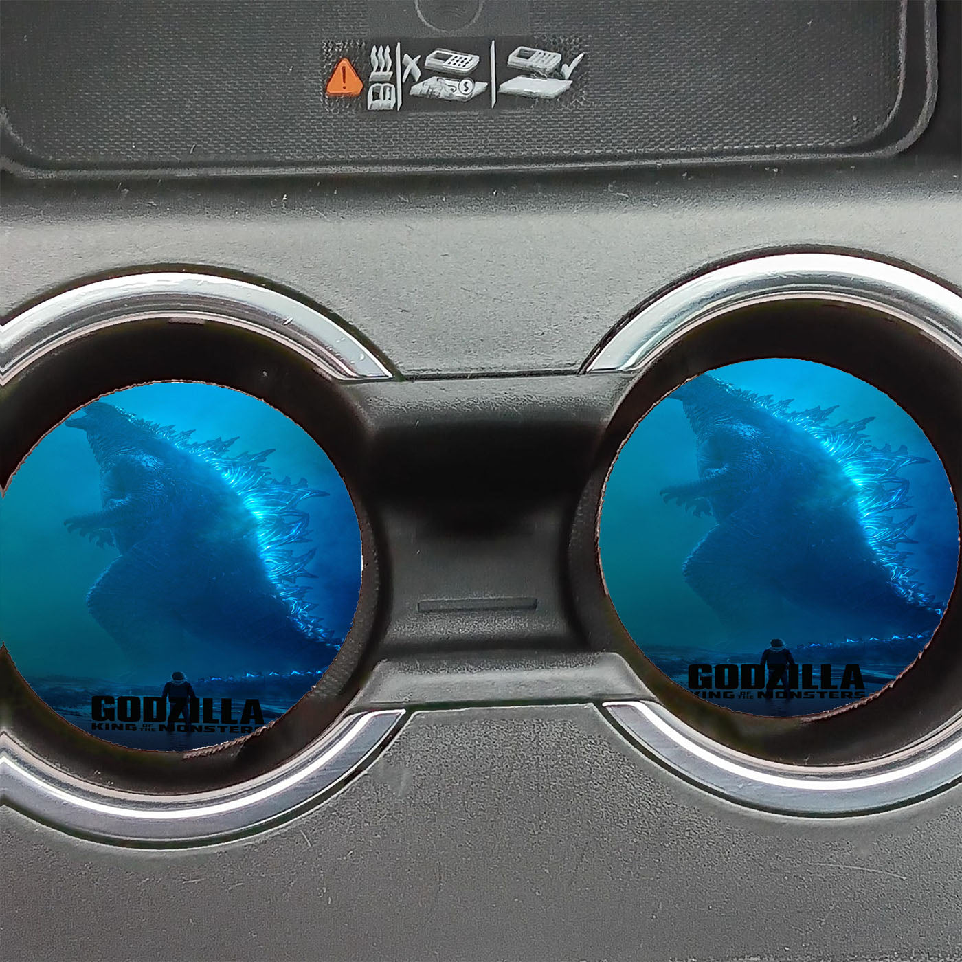 Godzilla King Of The Monster Blue Car Coasters