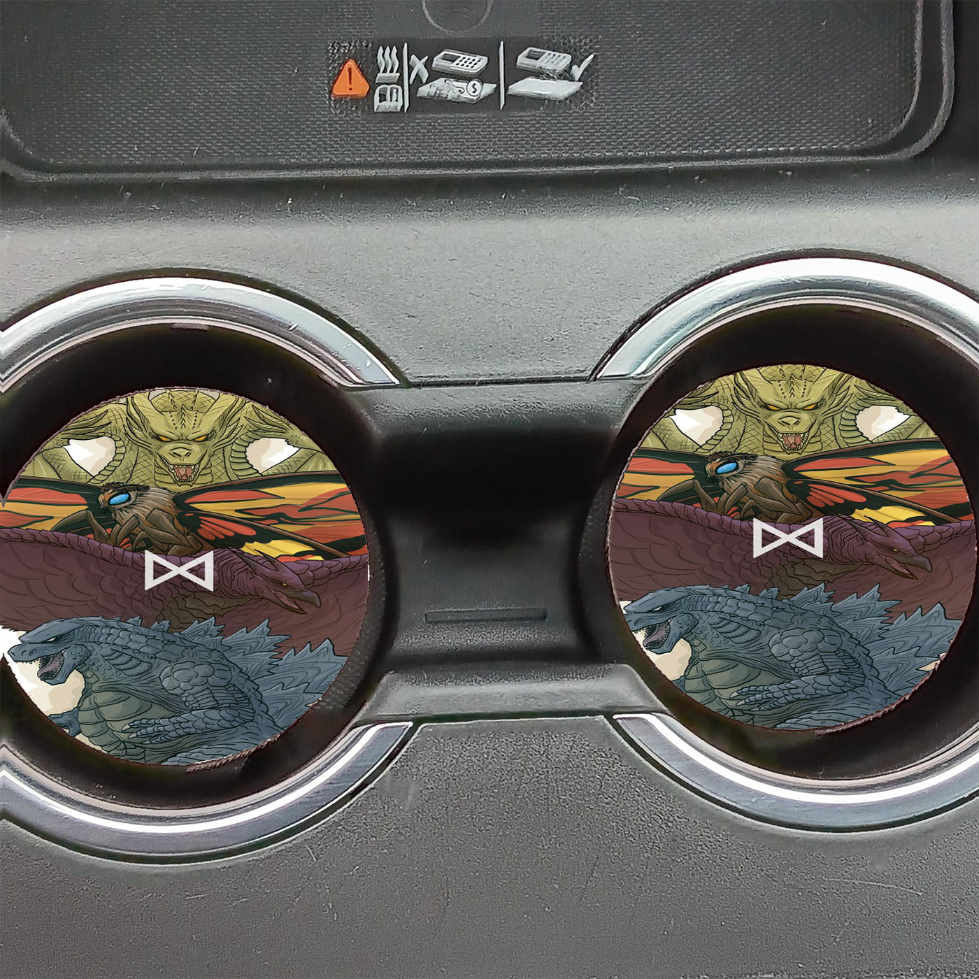 Godzilla King Of The Monsters 2019 Car Coasters