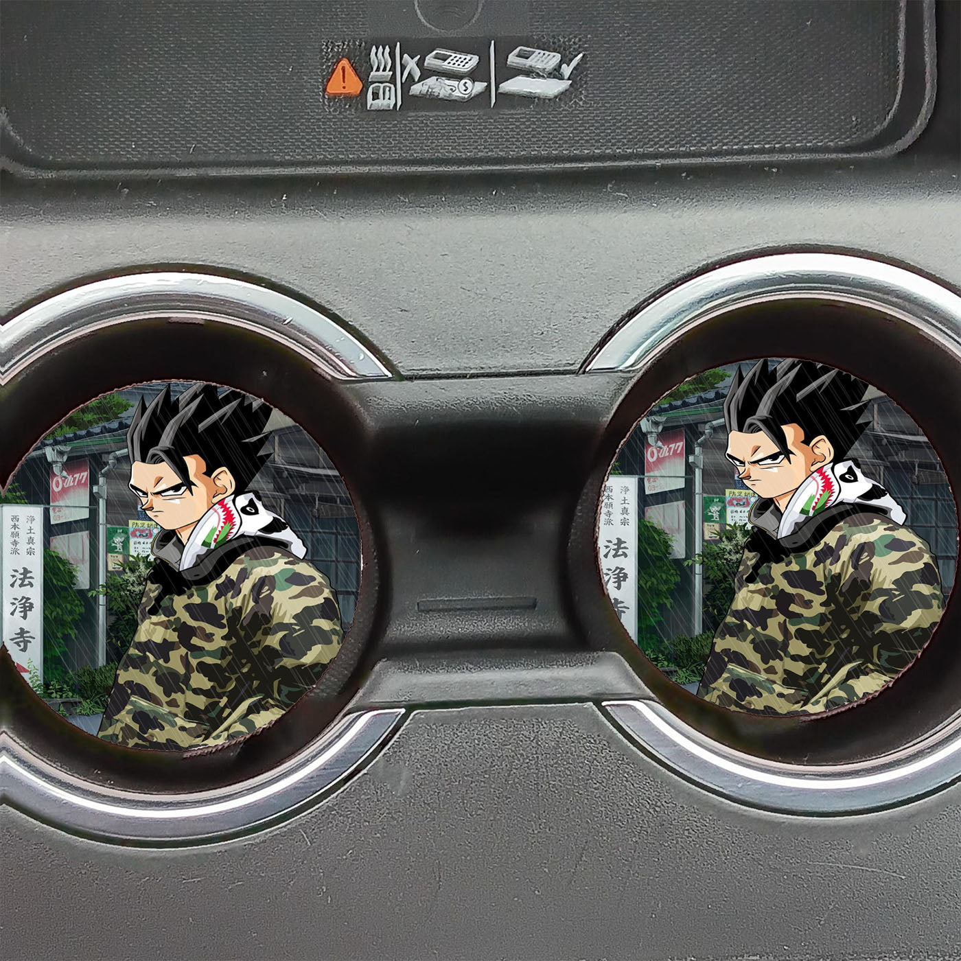 Gohan Hypebeast Dragon Ball Z Car Coasters