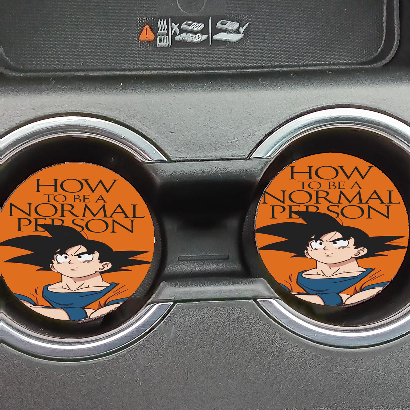Goku - How To Be A Normal Person Car Coasters