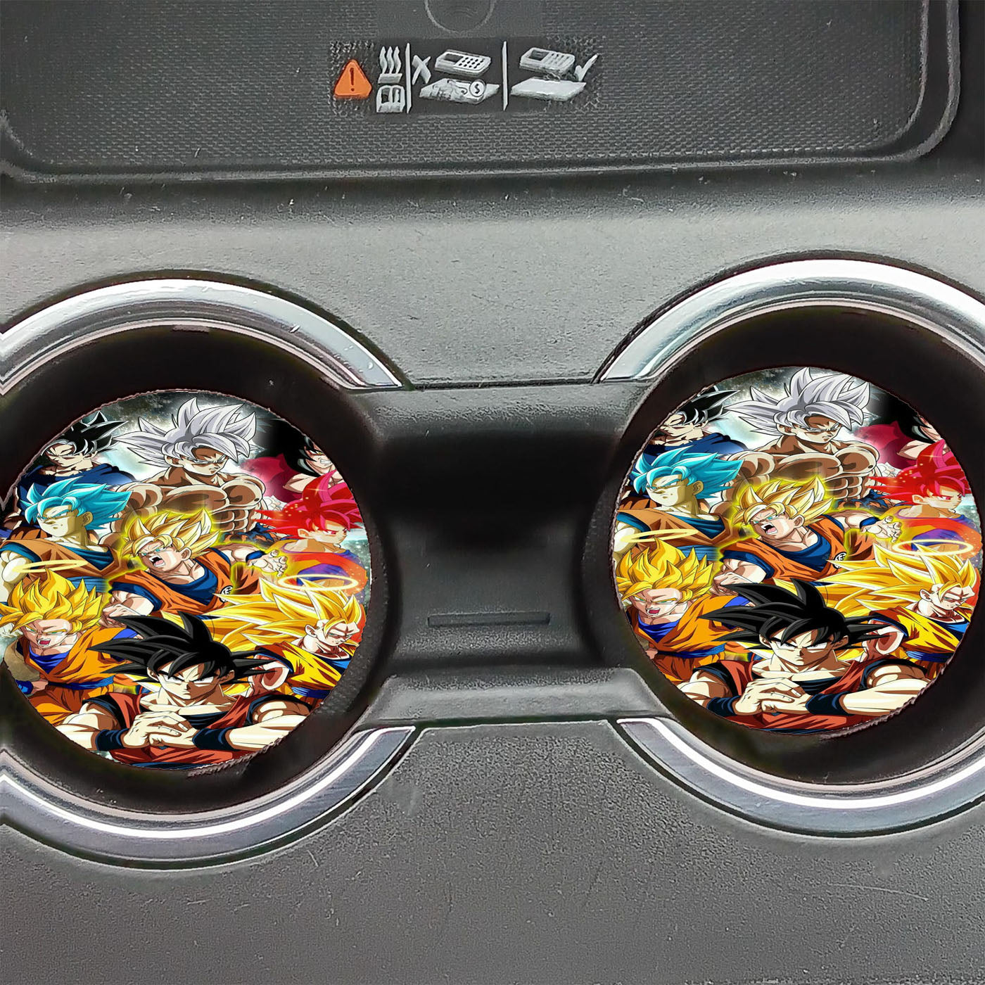 Goku All Tranformations Car Coasters