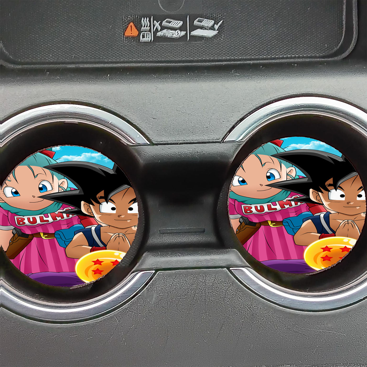 Goku And Bulma Wallpaper Car Coasters