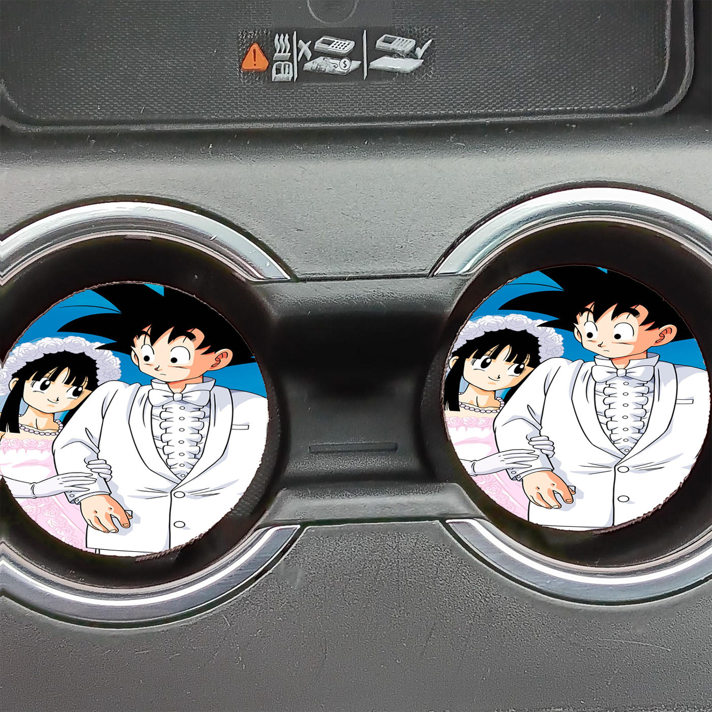 Goku And Chi Chi Car Coasters
