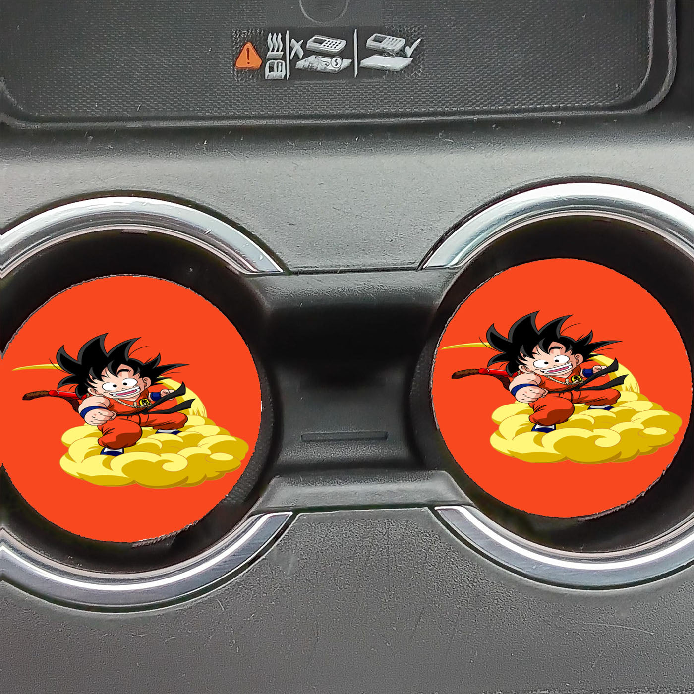 Goku And Cloud Kinton Car Coasters