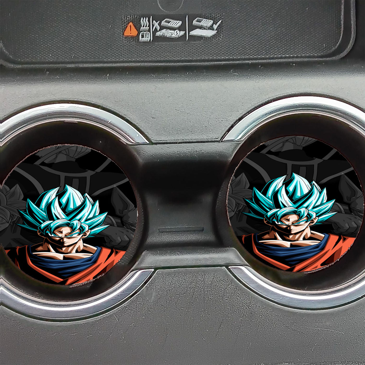 Goku And God Beerus Background Car Coasters