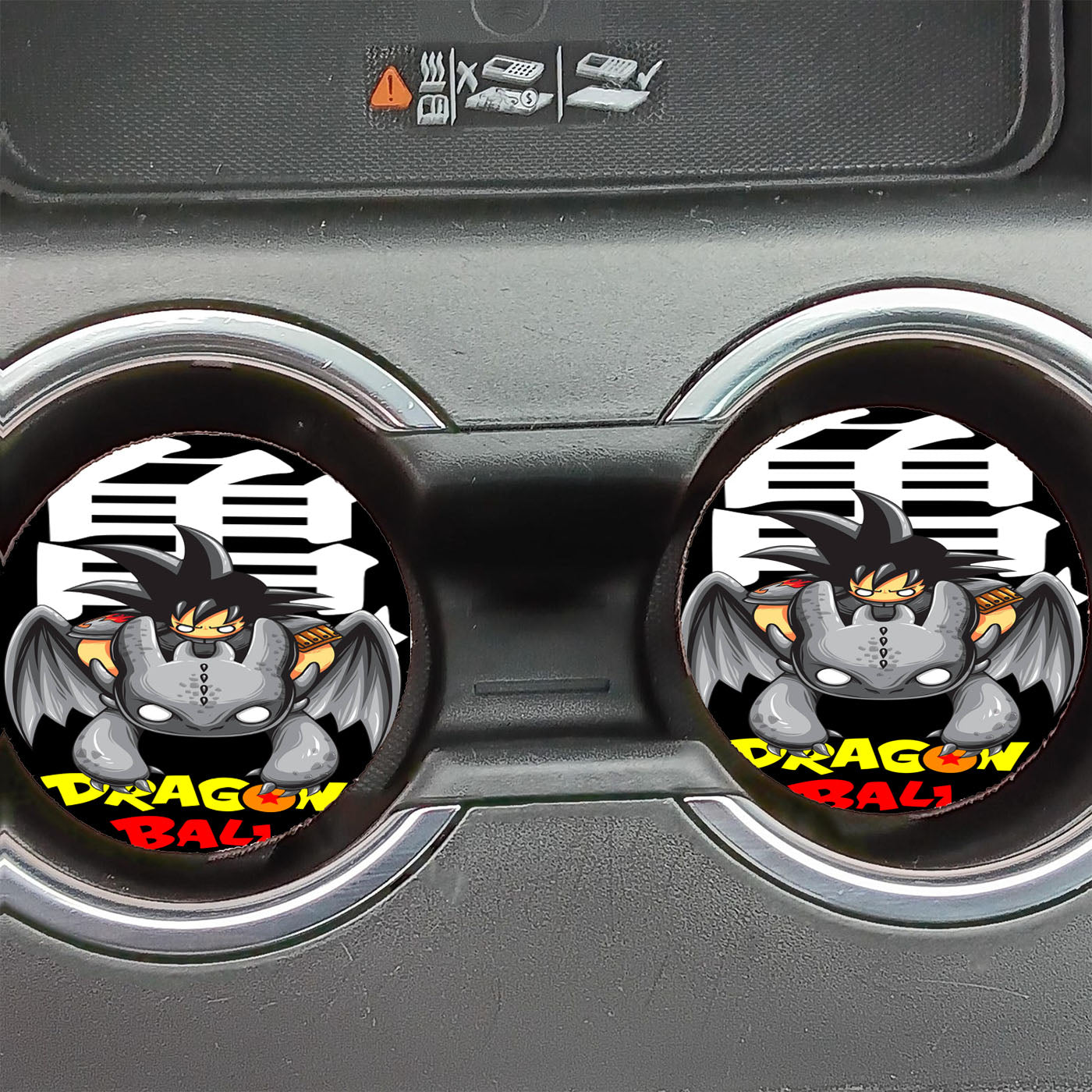 Goku And Little Dragon Car Coasters