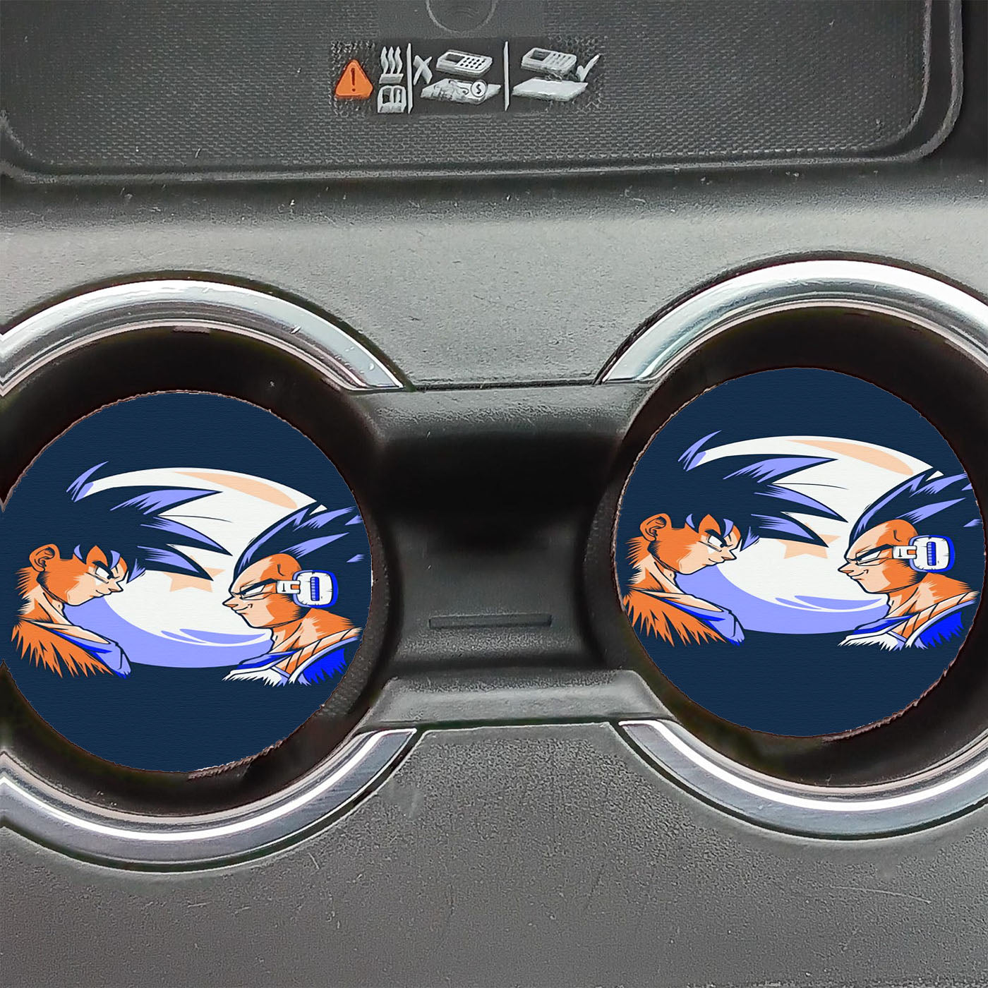 Goku And Vegeta Navy Car Coasters