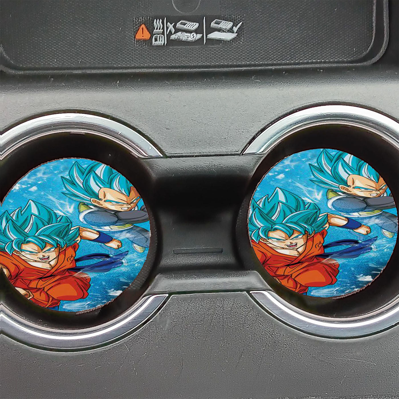 Goku And Vegeta Ssgss Car Coasters