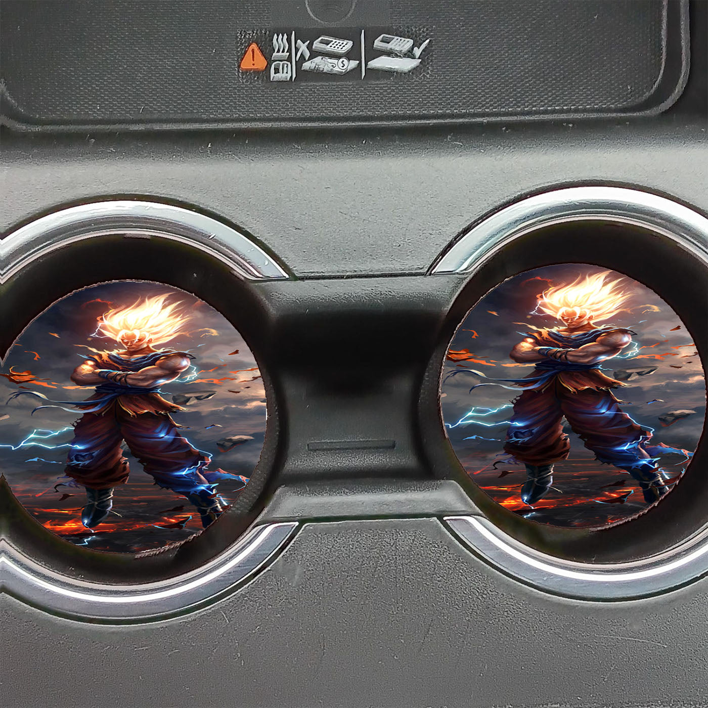 Goku Cool Poster Car Coasters