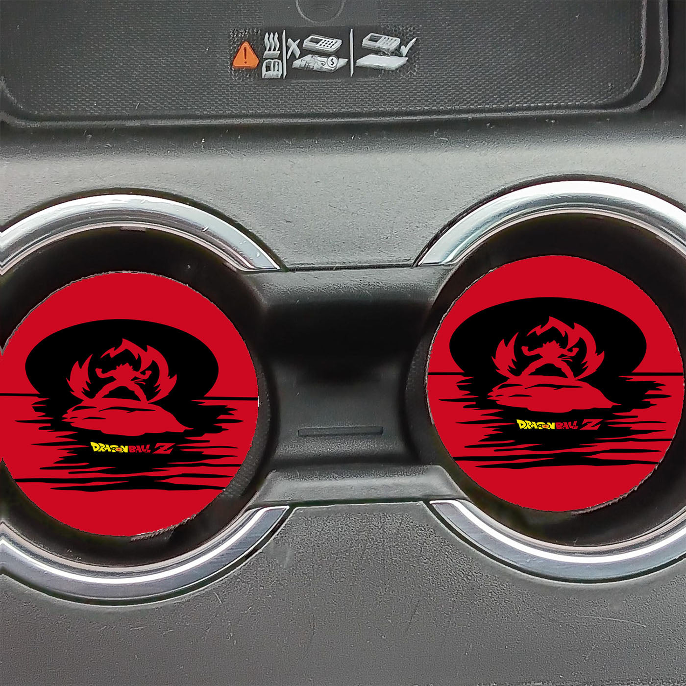 Goku Dragon Ball Silhouette Car Coasters