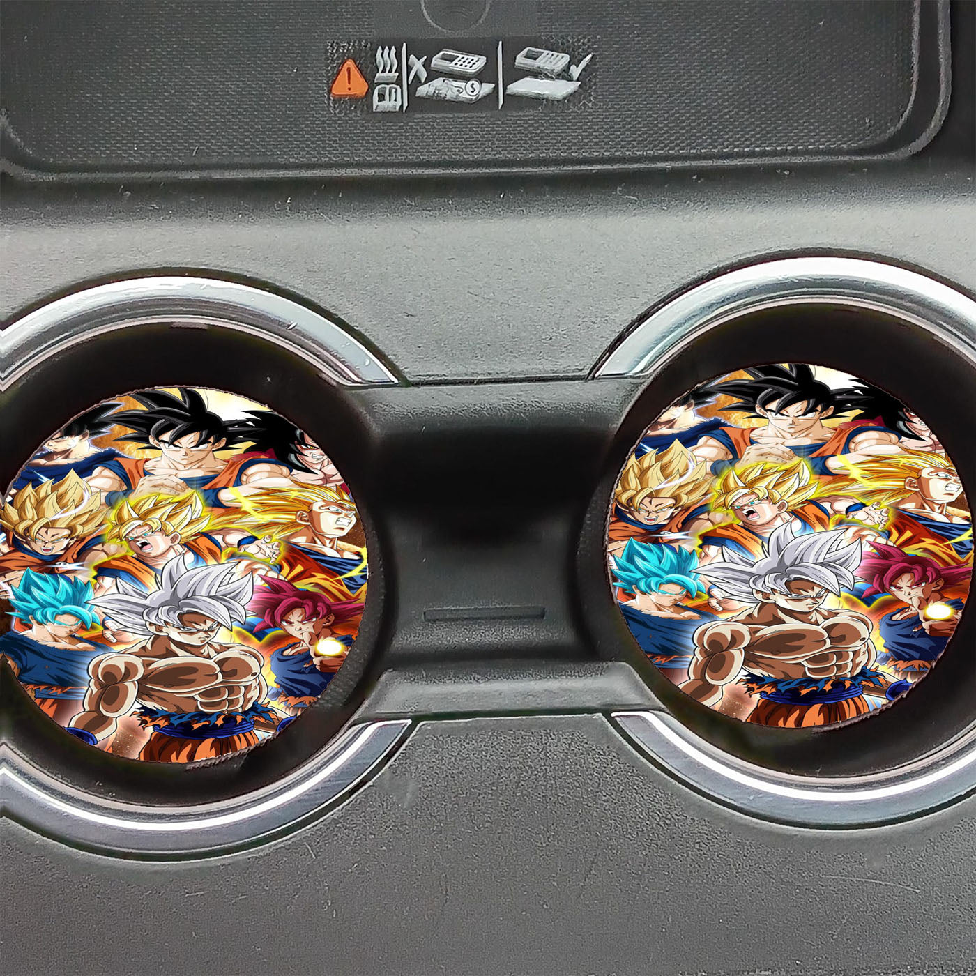 Goku Dragon Ball Z All Hairs Collage Car Coasters