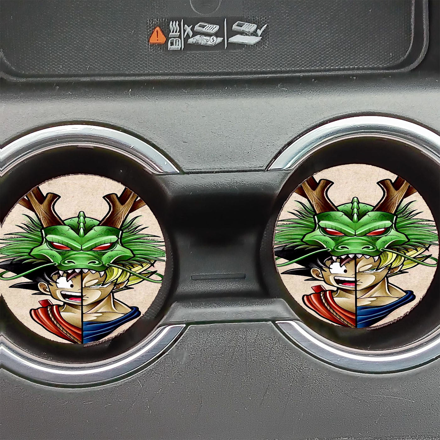 Goku Dragon Ball Z X Shenlong Car Coasters