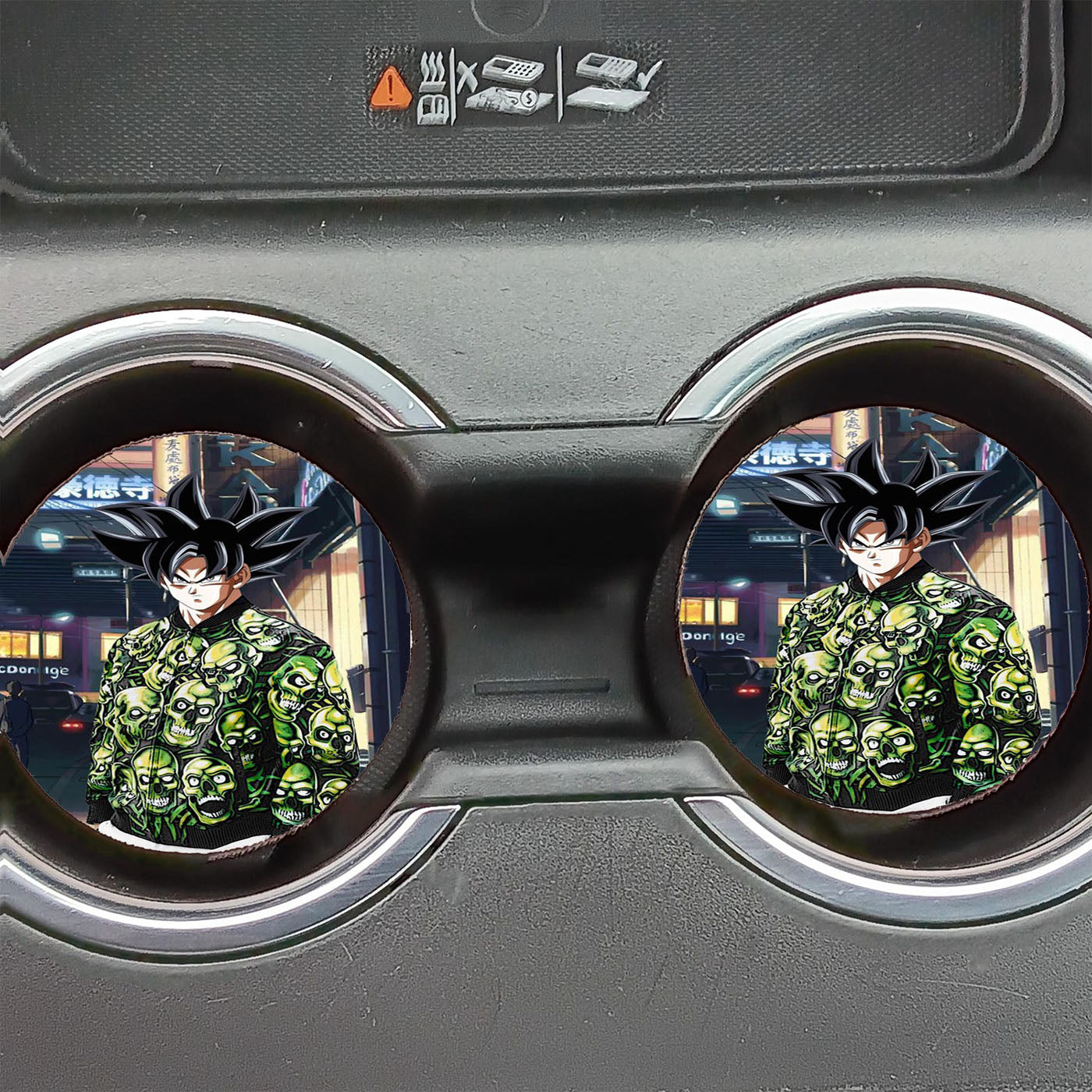 Goku Green Hypebeast Dragon Ball Z Car Coasters