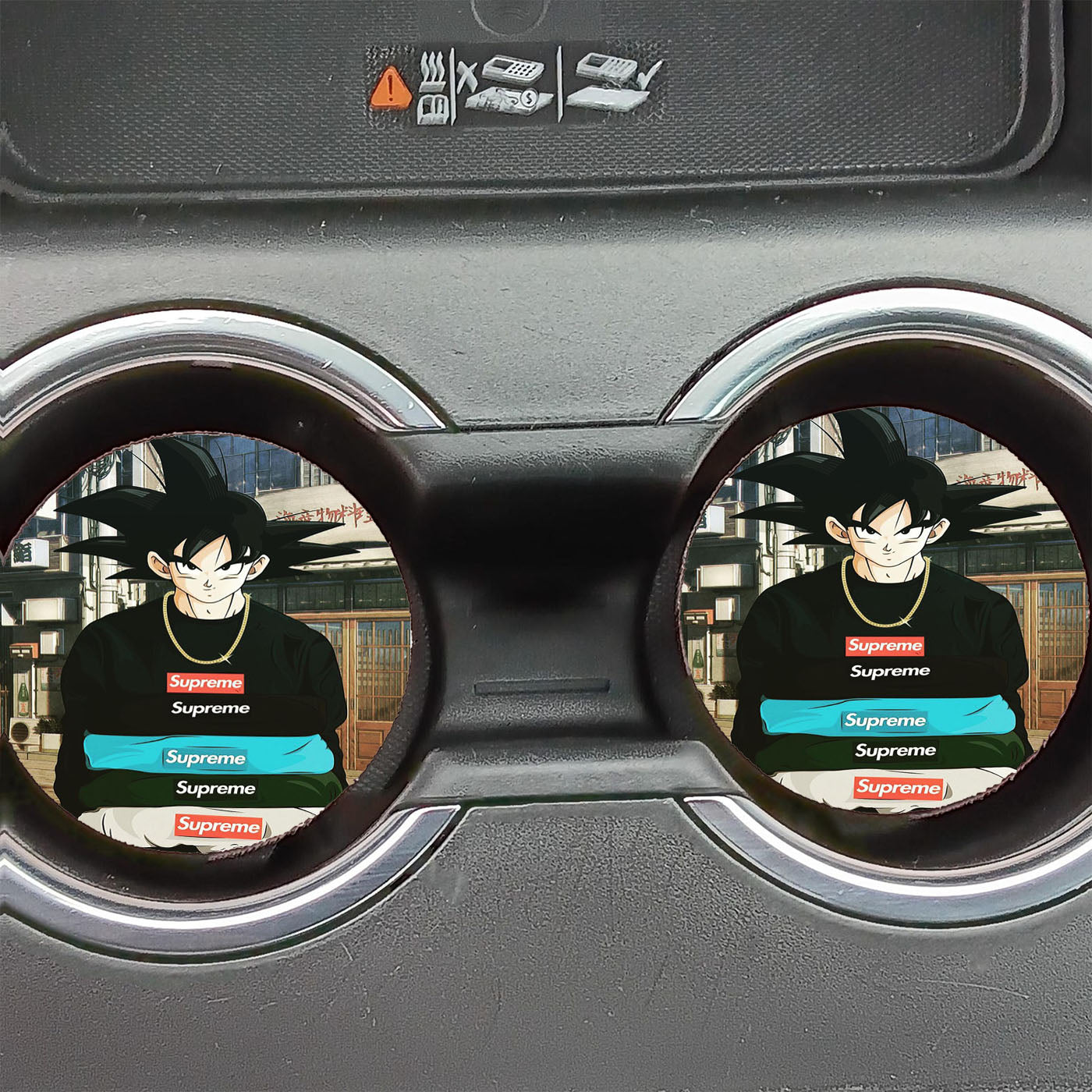 Goku Hypebeast Car Coasters