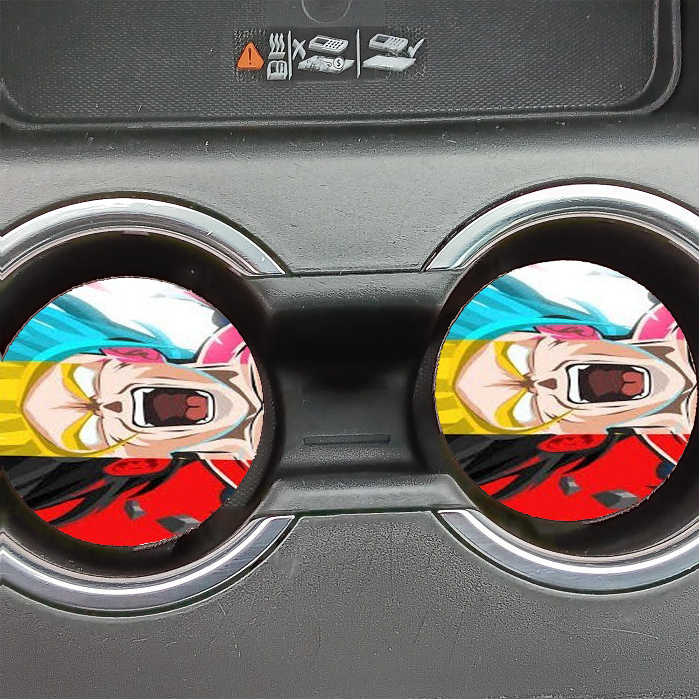 Goku Minimalism Artworks Car Coasters