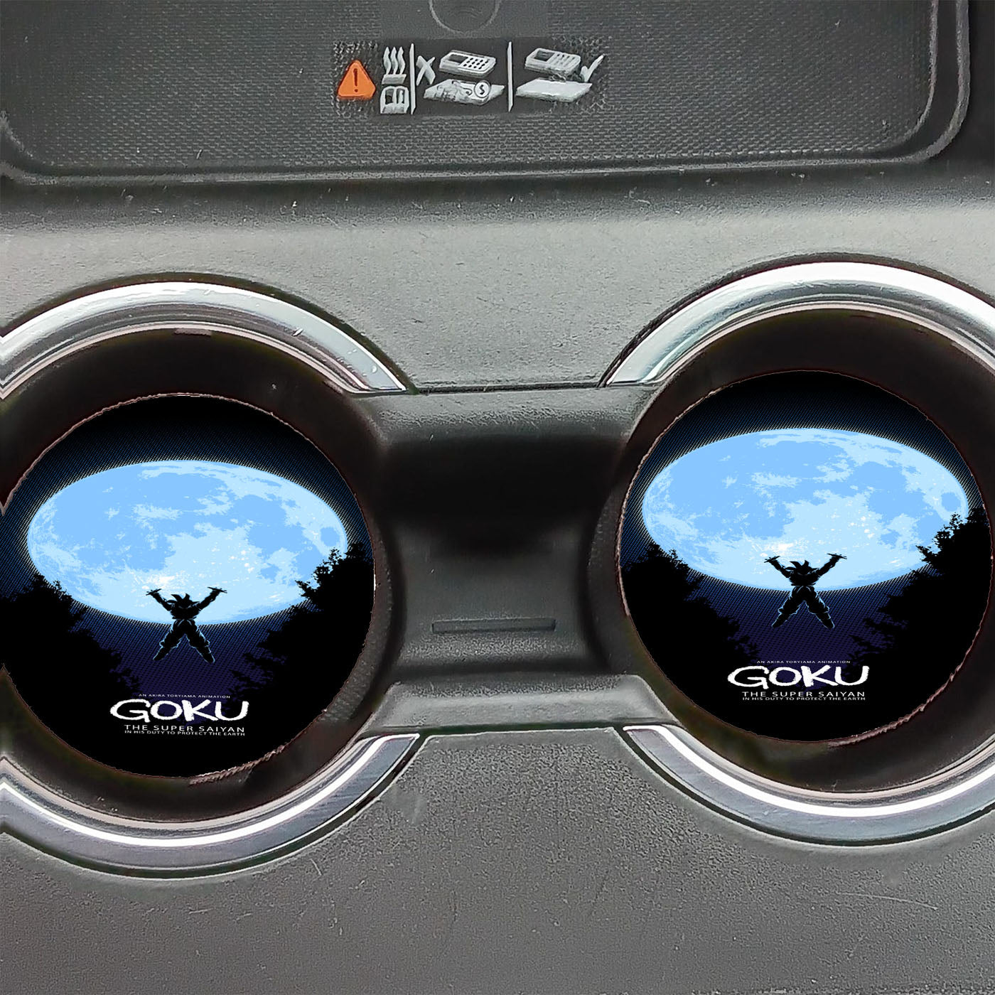 Goku Moonlight Spirit Car Coasters