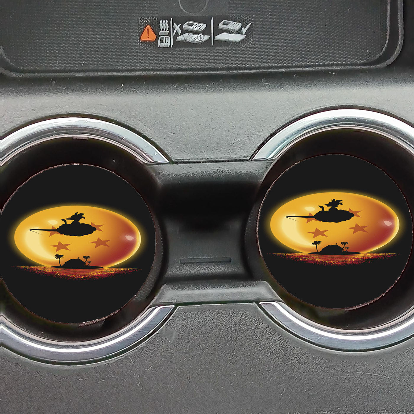 Goku Nimbus Kame House Dragon Ball Night Car Coasters