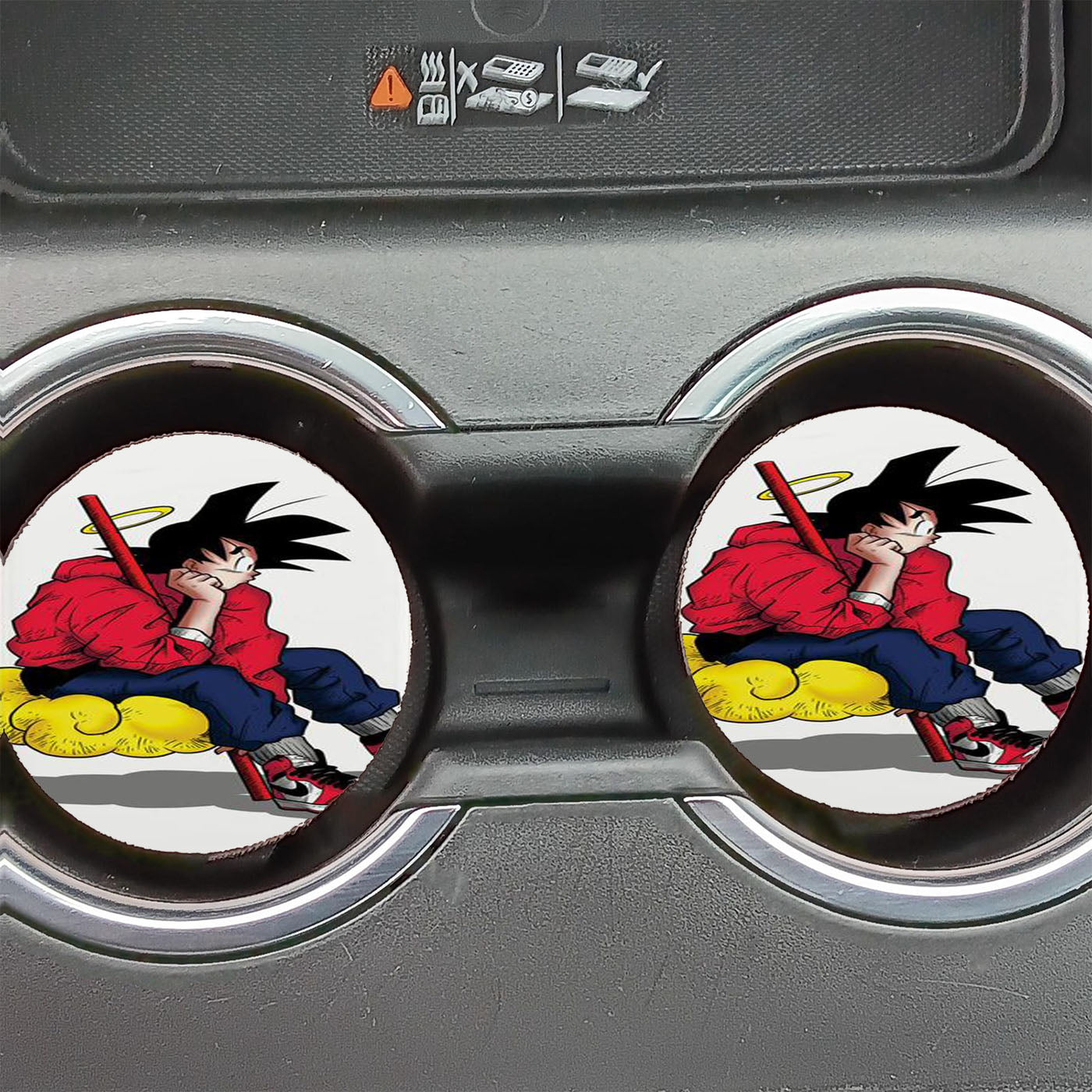 Goku On Kintoun Car Coasters