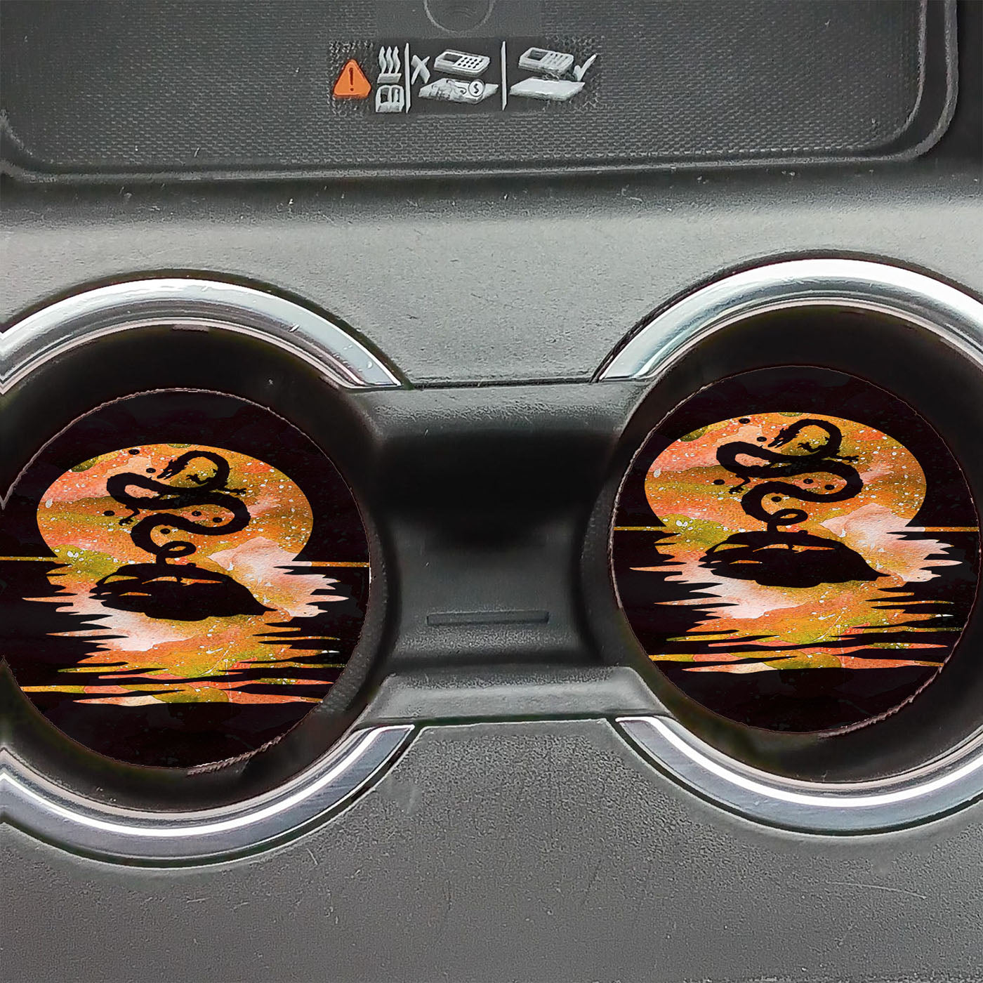 Goku Shenron Dragon Ball Watercolor Car Coasters