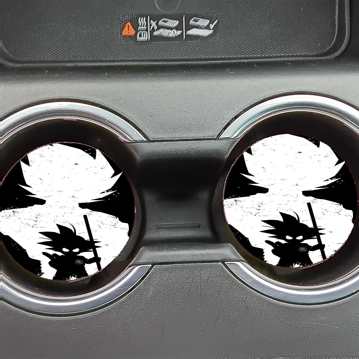 Goku Silhouette Car Coasters