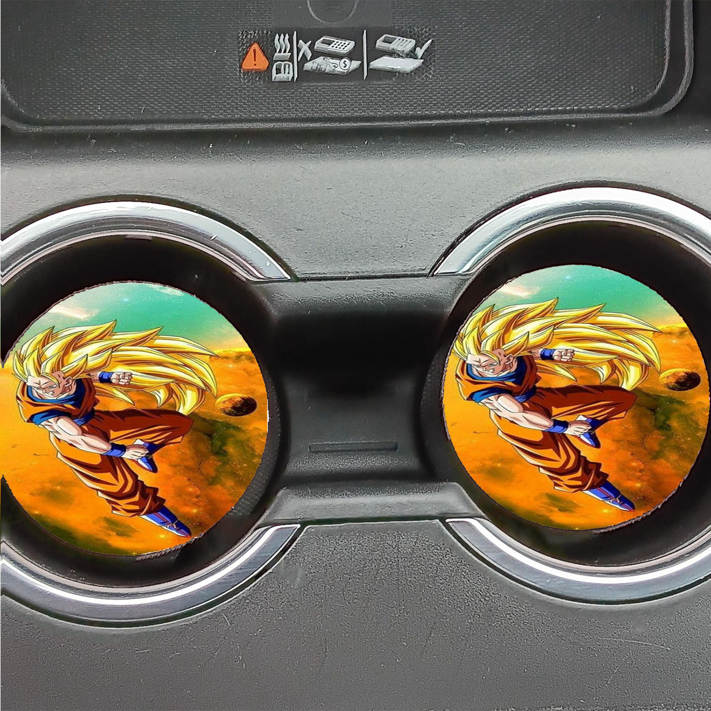 Goku Ssj3 Galaxy Wallpaper Car Coasters