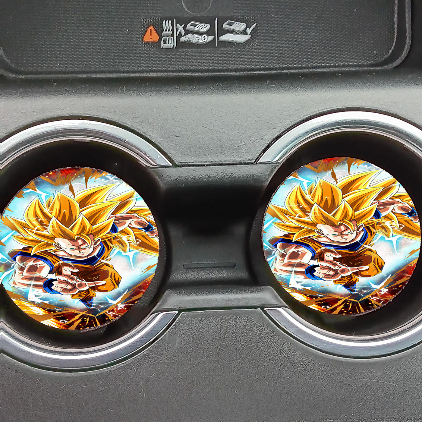 Goku Super Saiyan 3 Car Coasters