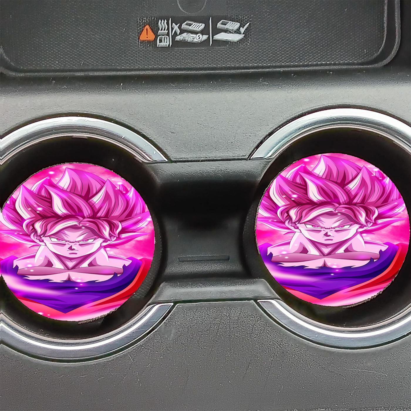 Goku Super Saiyan Blue Kaioken Car Coasters