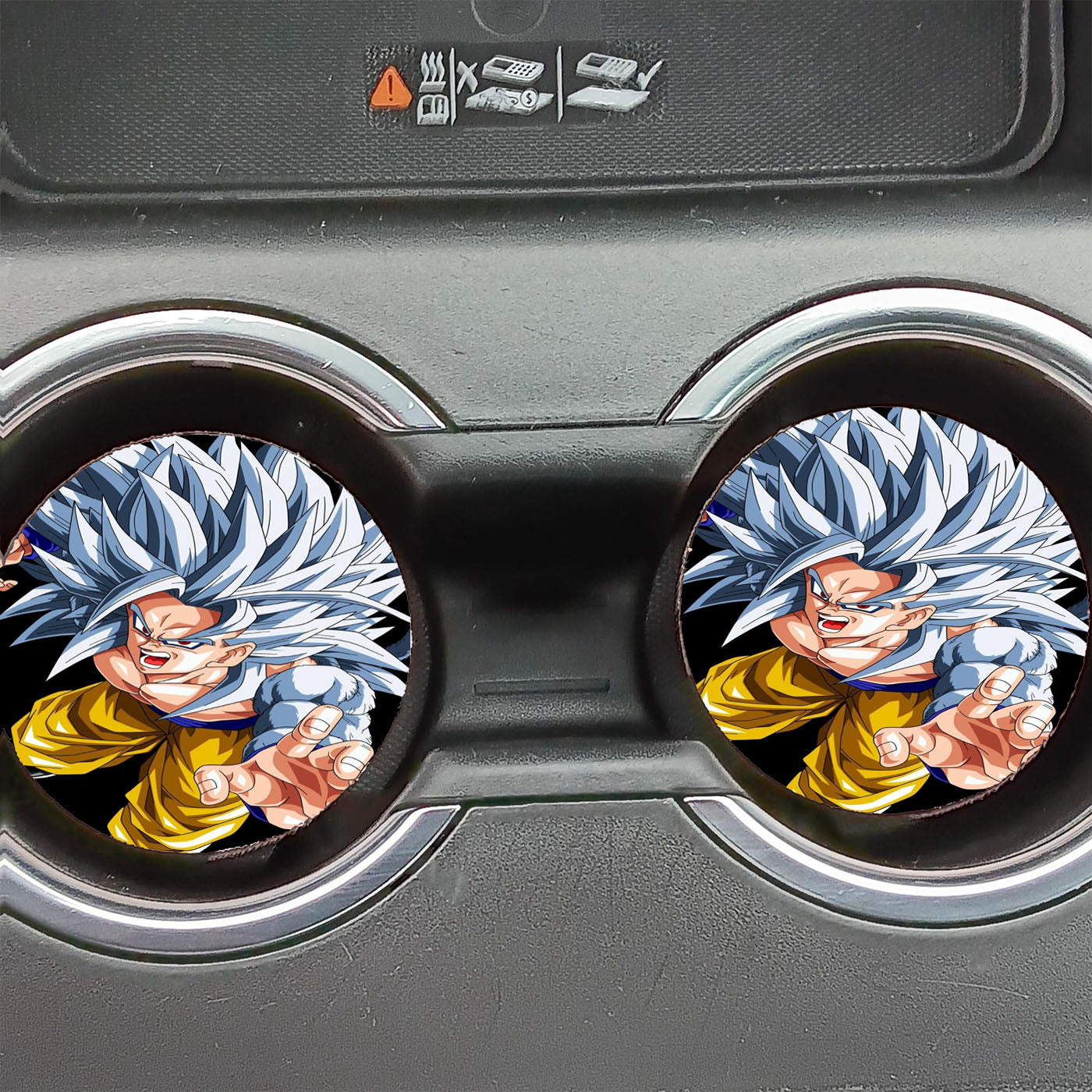 Goku Super Saiyan Ssj5 Character Car Coasters