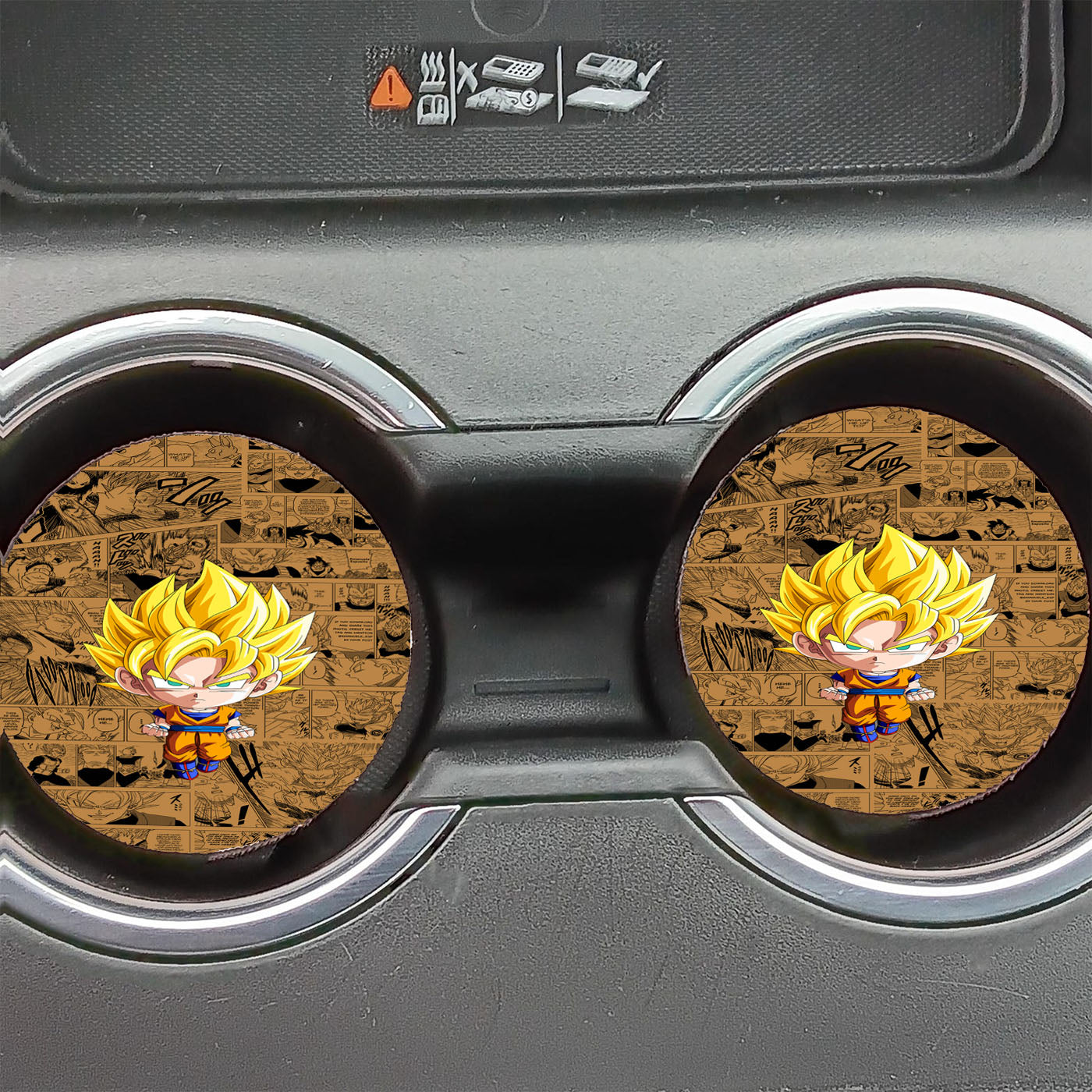 Goku Super Sayan Comic Car Coasters
