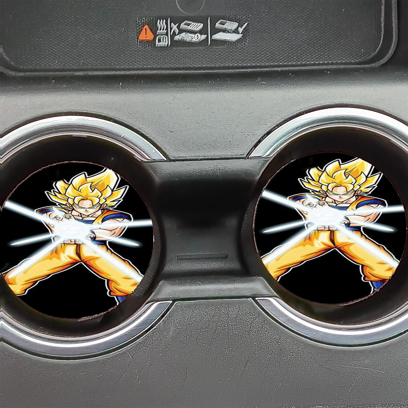 Goku Turns Super Saiyan Car Coasters