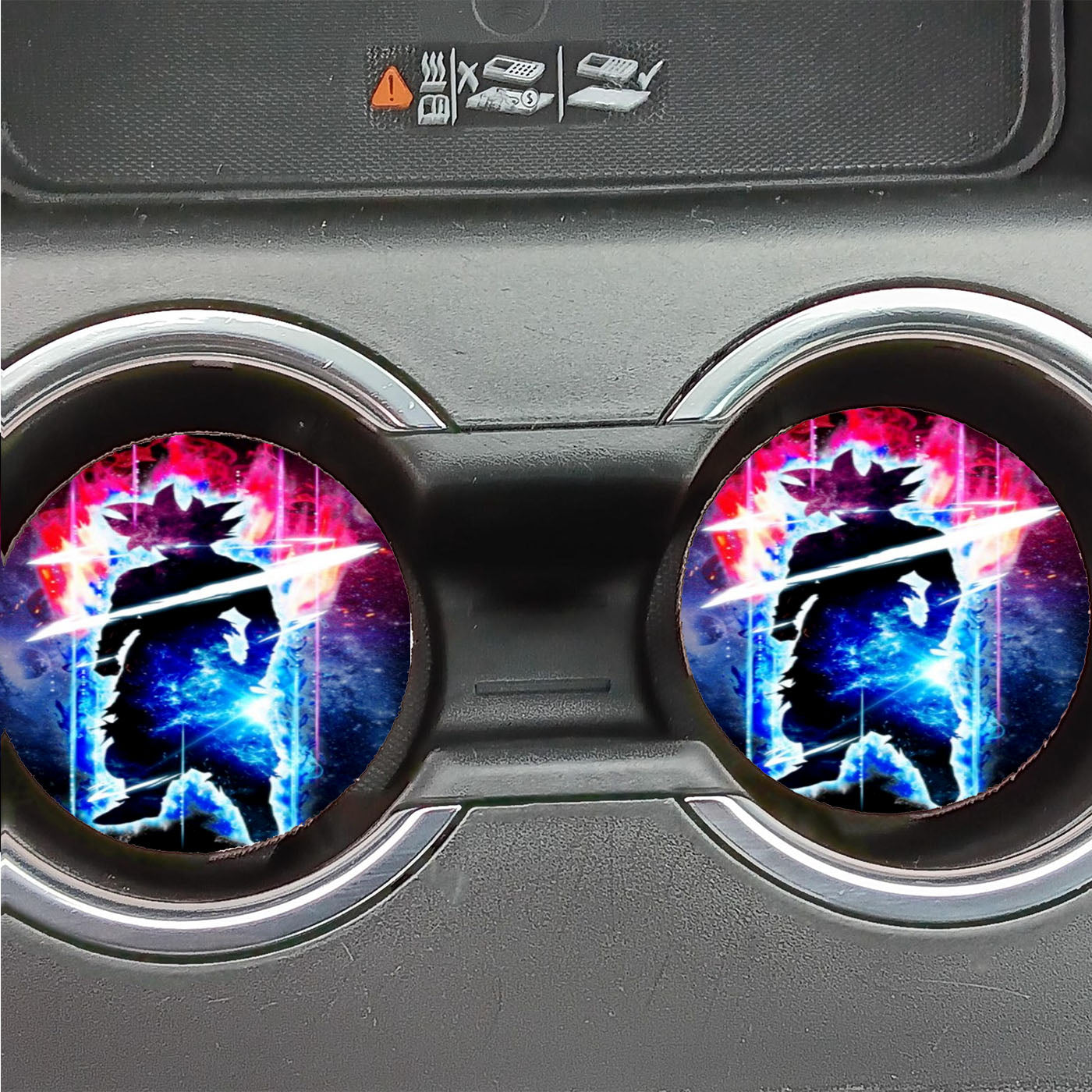 Goku Ultra Instinct Galaxy Wallpaper Car Coasters