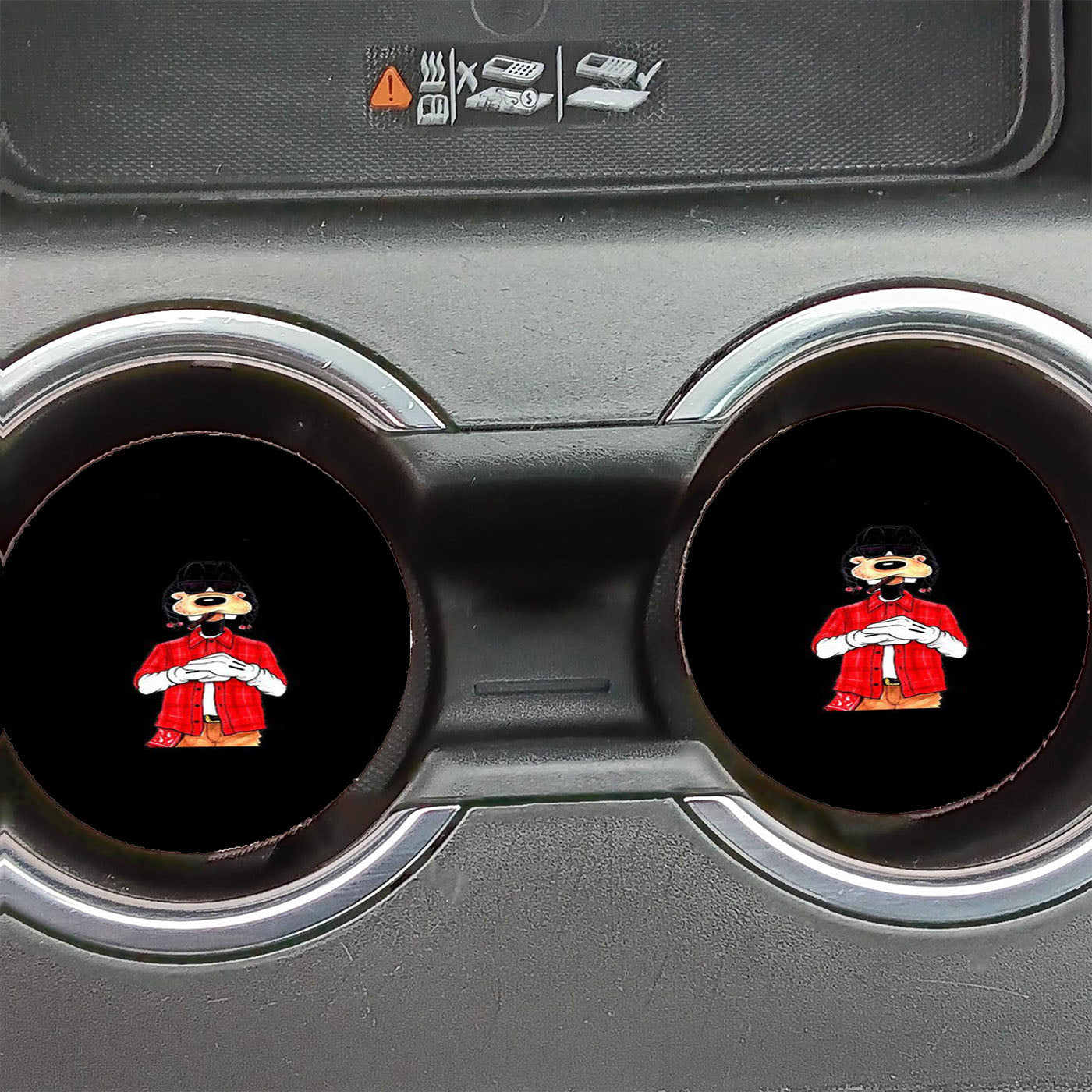 Goofy Goof Dogg Red Car Coasters