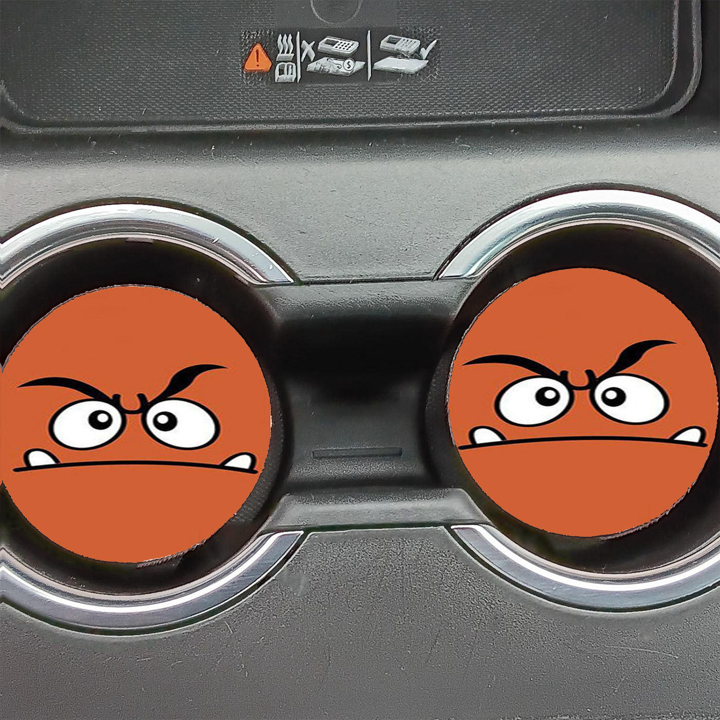 Goomba Face Angry Car Coasters