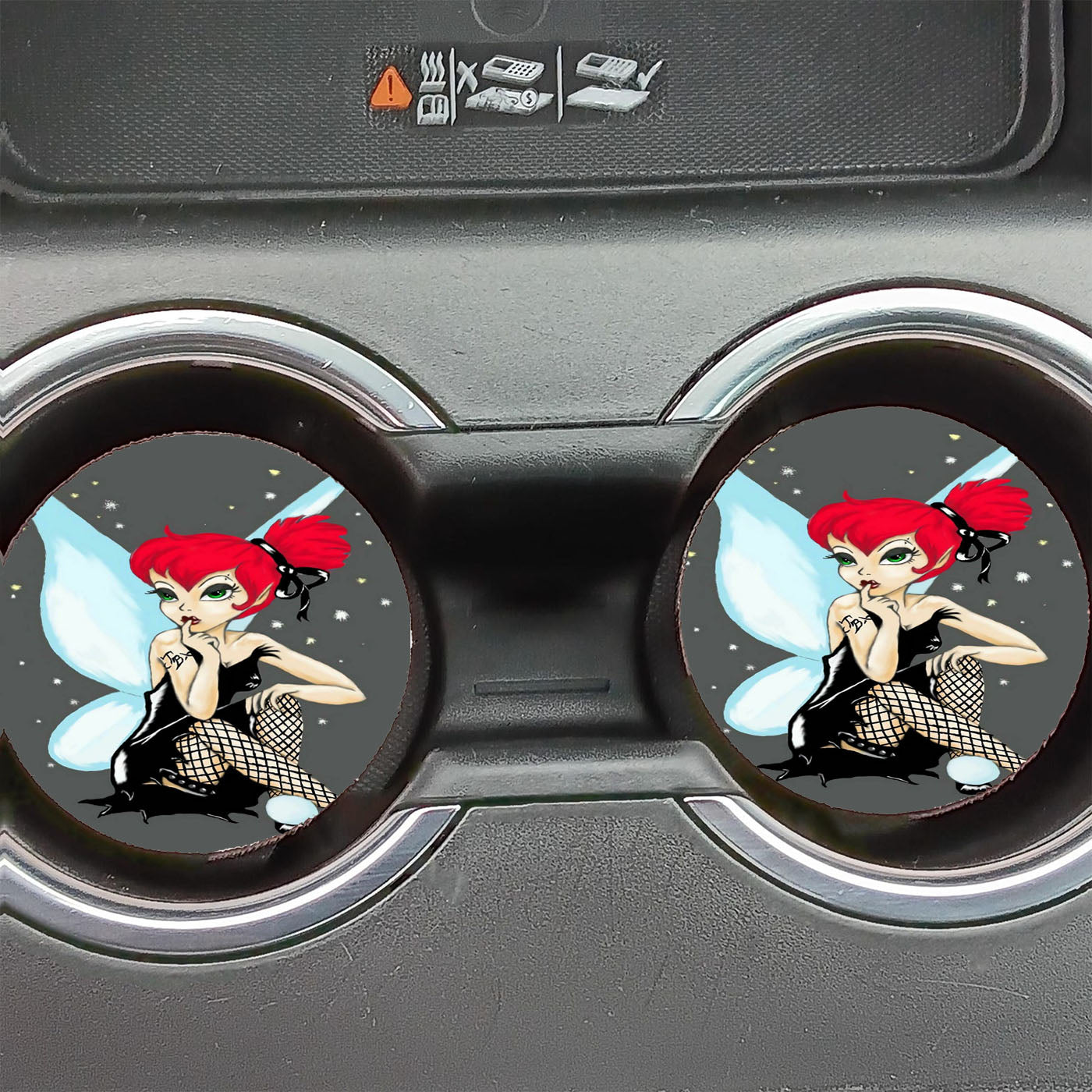 Gothic Tinkerbell Disney Car Coasters