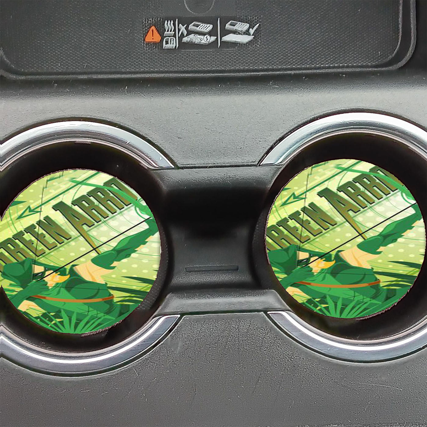 Green Arrow Art  Car Coasters
