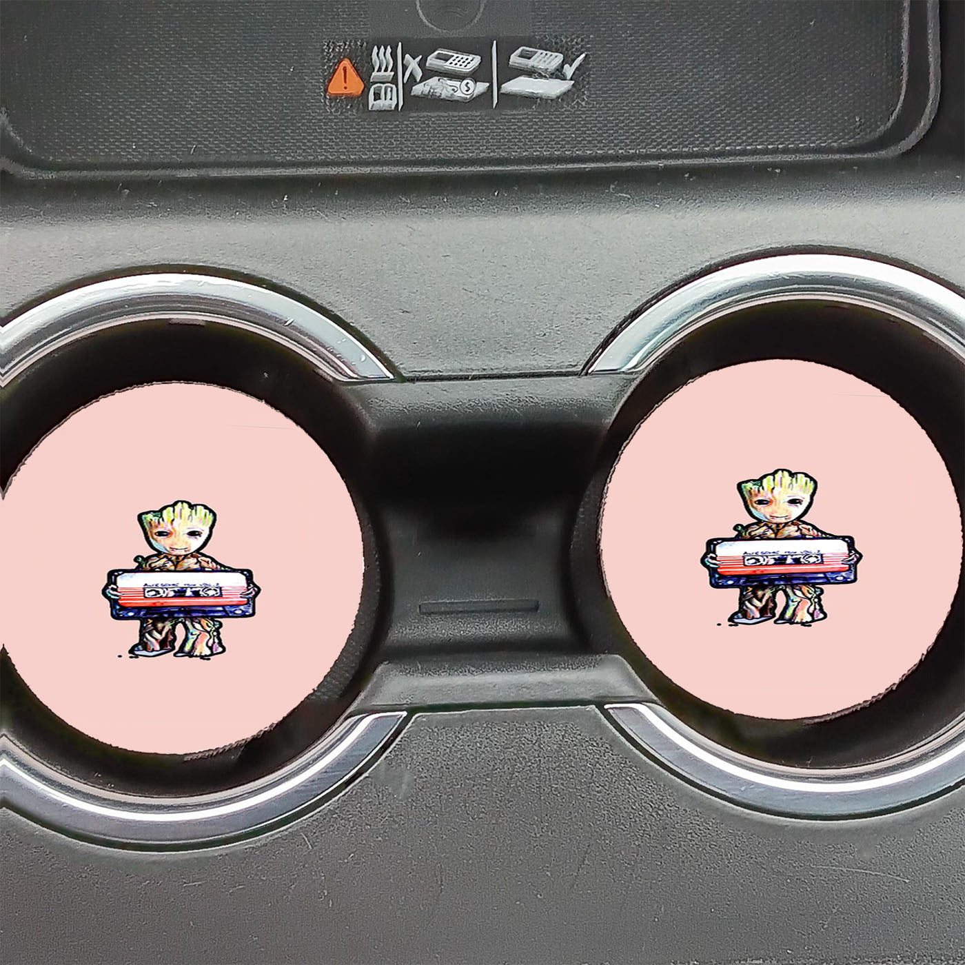 Guardians Of The Galaxy Baby Groot Original Art Movie Car Coasters