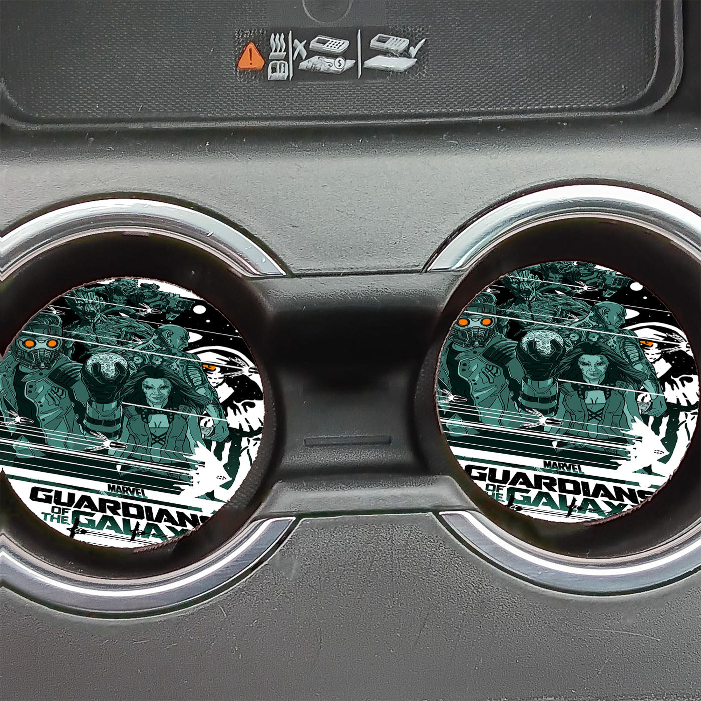 Guardians Of The Galaxy Green Poster Posse Car Coasters