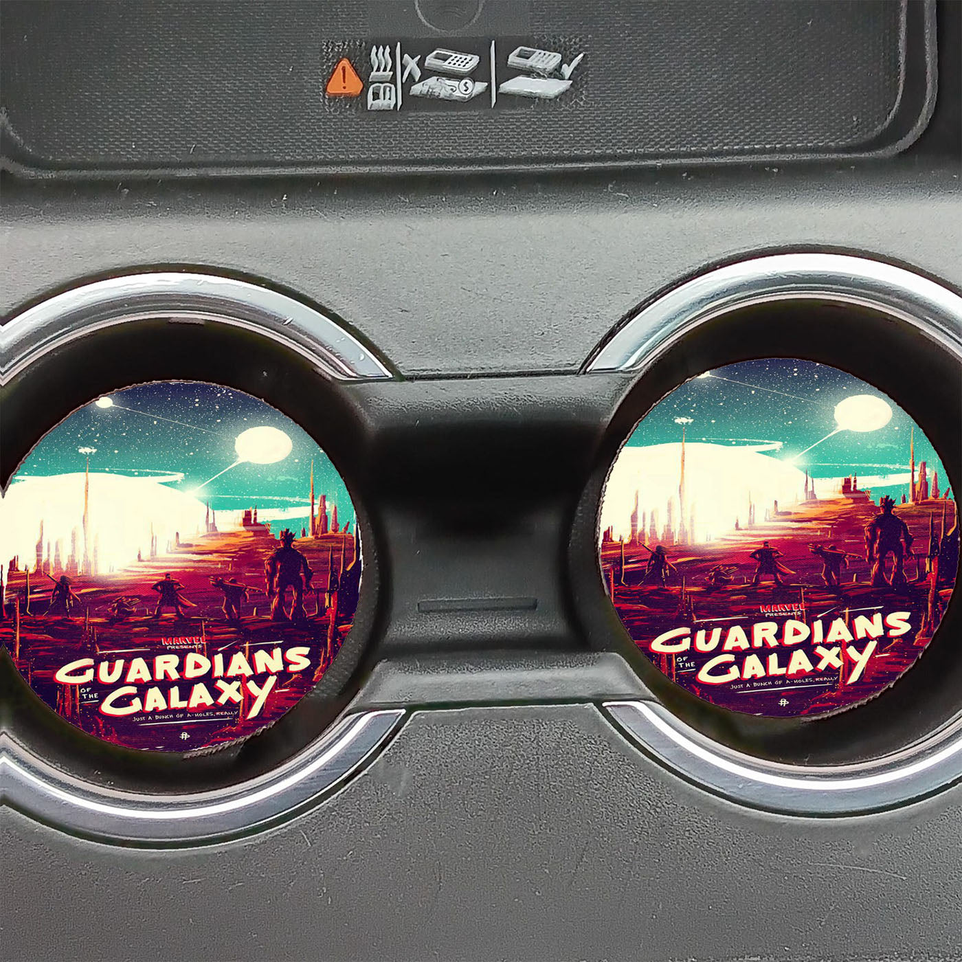 Guardians Of The Galaxy Marvel Poster Car Coasters