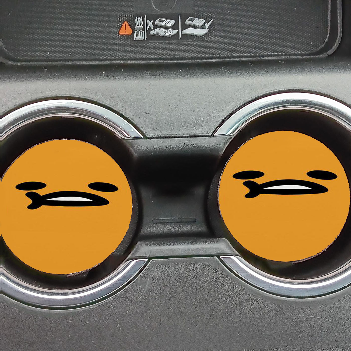 Gudetama Face Car Coasters