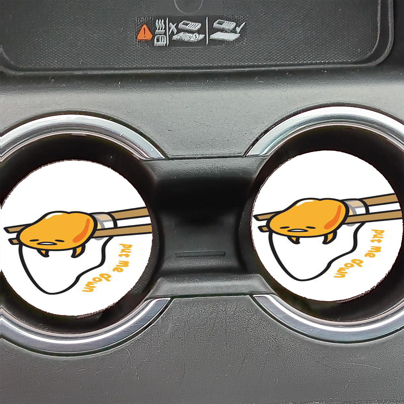 Gudetama Put Me Down Car Coasters