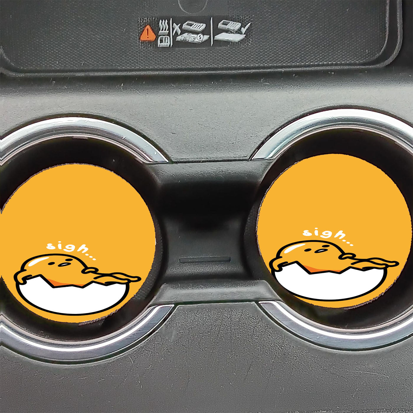 Gudetama Sigh Lazy Egg Car Coasters