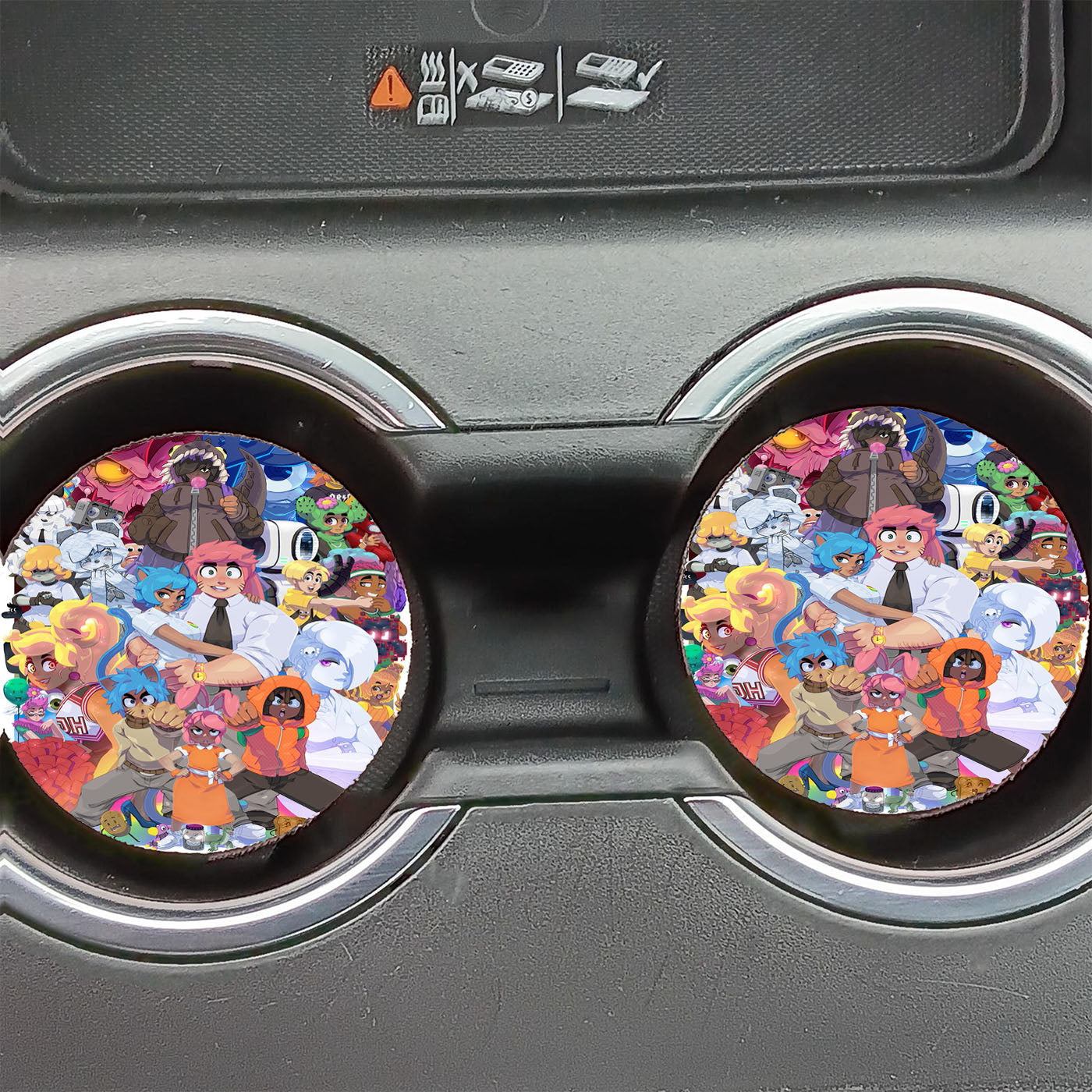 Gumball Tovio Rogers All Characters Artwork Car Coasters